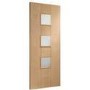 Internal Oak 3-Light Door with Frosted Glass - Unfinished - 2040 x 726 x 40mm - Messina - XL Joinery