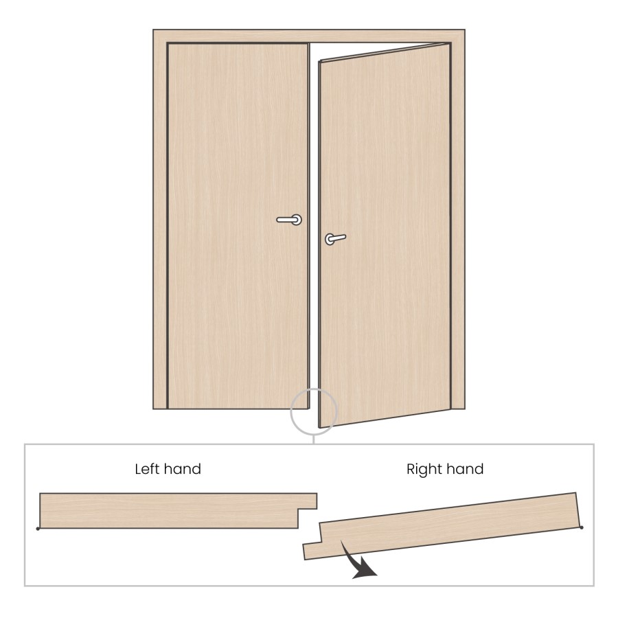 Internal Oak Glazed Victorian 4-Panel Rebated French Doors with Clear Bevelled Glass - Unfinished - 1981 x 1372 x 40mm - Victoria - XL Joinery