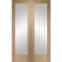 Internal Oak Fully-Glazed Cottage Rebated French Doors with Clear Etched Glass - Unfinished - 1981 x 1372 x 40mm - Suffolk - XL Joinery