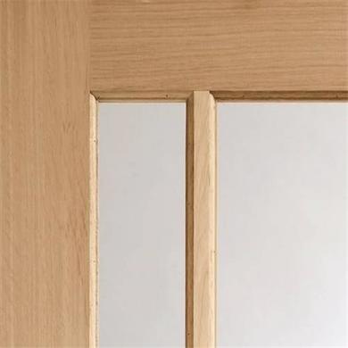 Internal Oak Glazed Rebated French Doors with Clear Glass - Unfinished - 1981 x 1524 x 40mm - Worcester - XL Joinery