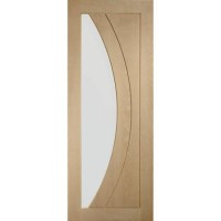 Internal Oak Glazed FD30 Fire Door with Clear Glass - Unfinished - 1981 x 838 x 44mm - Salerno - XL Joinery