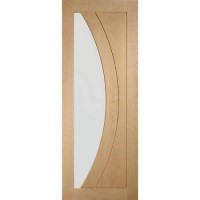 Internal Oak Glazed Door with Clear Glass - Unfinished - 2040 x 626 x 40mm - Salerno - XL Joinery