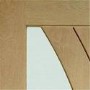 Internal Oak Glazed Door with Clear Glass - Unfinished - 2040 x 626 x 40mm - Salerno - XL Joinery