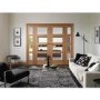 Internal Oak Glazed 4-Panel Shaker Door with Clear Glass - Unfinished - 2040 x 626 x 40mm - 4 Light - XL Joinery