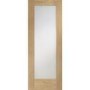 Internal Oak Fully-Glazed Door with Clear Glass - Unfinished - 1981 x 610 x 35mm - Pattern 10 - XL Joinery