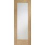 Internal Oak FD30 Fire Door with Clear Glass - Pre-Finished - 1981 x 686 x 44mm - Pattern 10 - XL Joinery