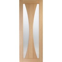 Internal Oak Glazed Door with Frosted Glass - Unfinished - 2040 x 926 x 40mm - Verona - XL Joinery