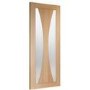 Internal Oak Glazed Door with Frosted Glass - Unfinished - 2040 x 926 x 40mm - Verona - XL Joinery