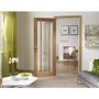 Internal Oak Glazed 3-Panel Door with Clear Glass - Unfinished - 1981 x 686 x 35mm - Worcester - XL Joinery