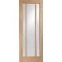 Internal Oak Glazed 3-Panel FD30 Fire Door with Clear Glass - Unfinished - 1981 x 838 x 44mm - Worcester - XL Joinery