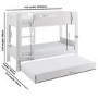 White Scalloped Triple Sleeper Bunk Bed with Trundle – Gracie