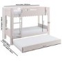 Pink Scalloped Triple Sleeper Bunk Bed with Trundle – Gracie