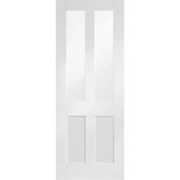 Internal White Primed Glazed Victorian 4-Panel Shaker Door with Clear Glass - 1981 x 838 x 35mm - Victoria - XL Joinery