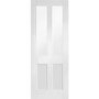 Internal White Primed Glazed Victorian 4-Panel Shaker Door with Clear Glass - 1981 x 838 x 35mm - Victoria - XL Joinery