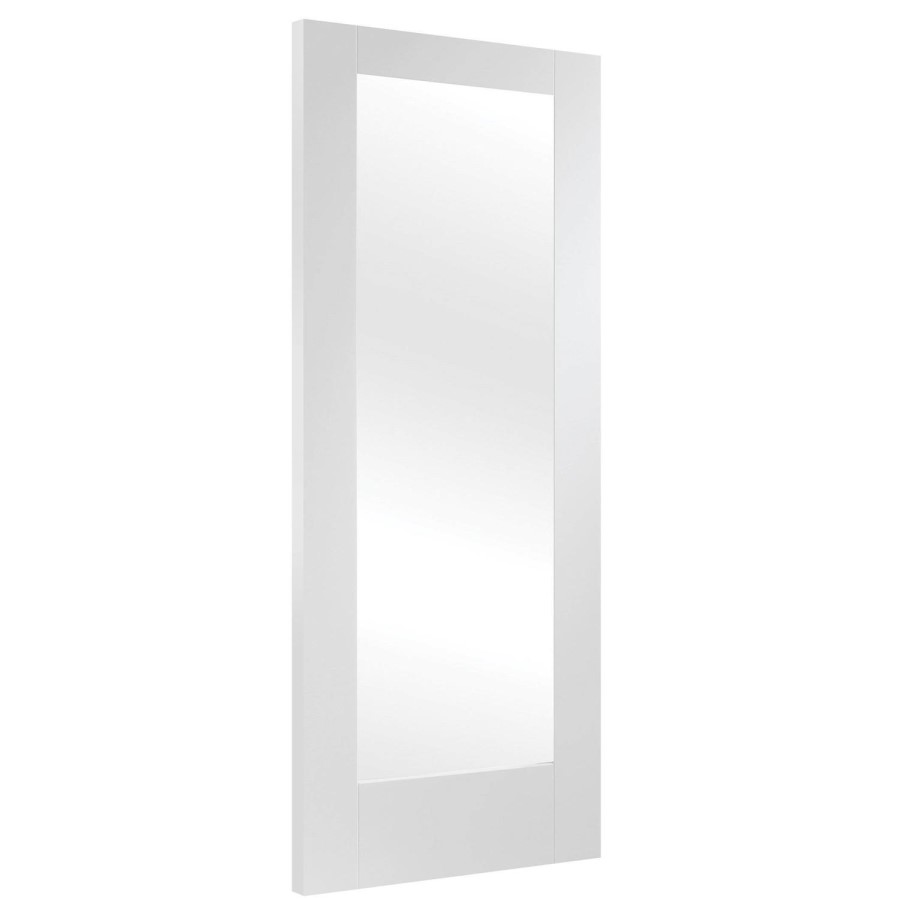 Internal White Primed Fully-Glazed Door with Clear Glass - 1981 x 762 x 35mm - Pattern 10 - XL Joinery