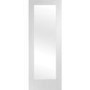 Internal White Primed Fully-Glazed Rebated French Doors with Clear Glass - 1981 x 1220 x 40mm - Pattern 10 - XL Joinery