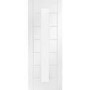 Internal White Primed Glazed 1-Light FD30 Fire Door with Clear Glass - 1981 x 762 x 44mm - Palermo - XL Joinery