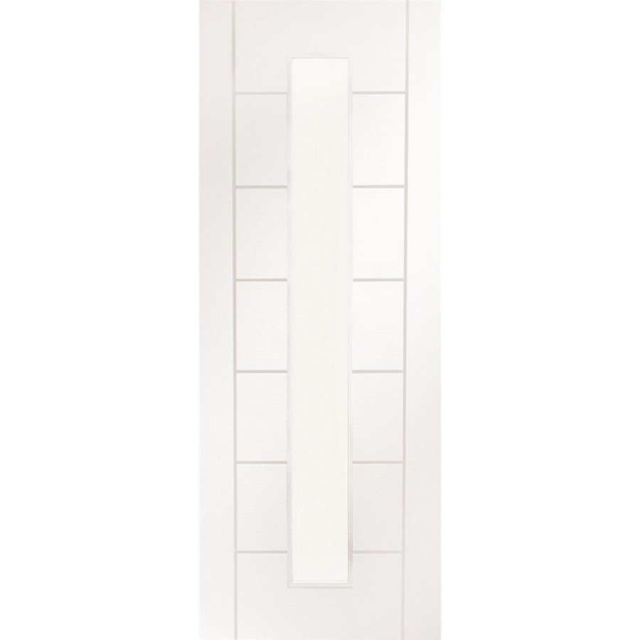 Internal White Primed Glazed 1-Light Door with Clear Glass - 2040 x 726 x 40mm - Palermo - XL Joinery