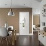 Internal White Primed Glazed Door with Clear Glass - 1981 x 762 x 35mm - Pesaro - XL Joinery