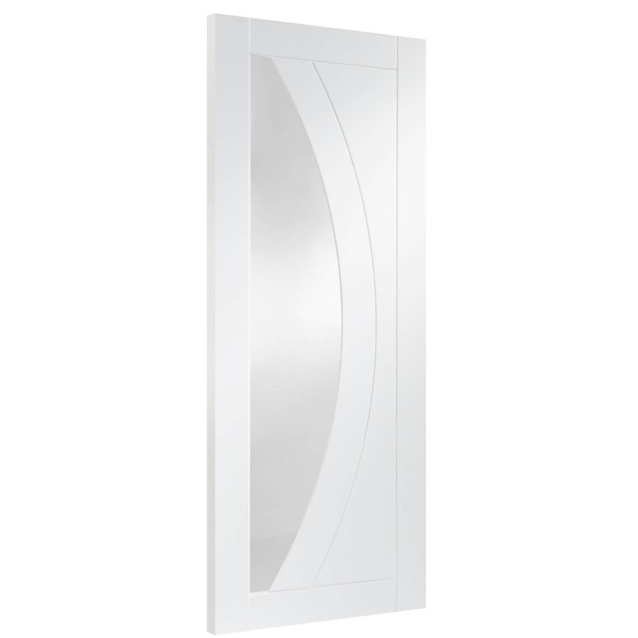 Internal White Primed Glazed Door with Clear Glass - 2040 x 826 x 40mm - Salerno - XL Joinery