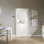 Internal White Primed Half-Glazed Cottage Door with Clear Glass - 2040 x 826 x 40mm - Suffolk - XL Joinery