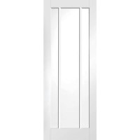 Internal White Primed Glazed 3-Panel FD30 Fire Door with Clear Glass - 2040 x 726 x 44mm - Worcester - XL Joinery