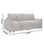 4 Seater King Size Pull-Out Sofa Bed with Storage in Beige Chenille - Grayson