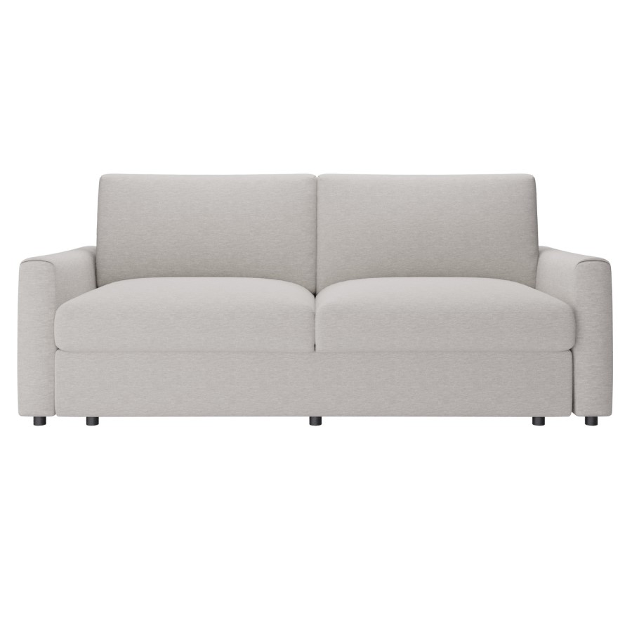 4 Seater King Size Pull-Out Sofa Bed with Storage in Beige Chenille - Grayson