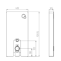 Black Glass Cabinet with Cistern & Pneumatic Dual Flush Button for Back to Wall Toilets - Hako