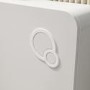 White Glass Cabinet with Cistern & Pneumatic Dual Flush Button for Back to Wall Toilets - Hako