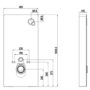 White Glass Cabinet with Cistern, Frame & Pneumatic Dual Flush Button for Wall Hung Toilets - Hako