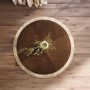 Round Walnut Dining Table with Flared Legs - Seats 4 - Hana