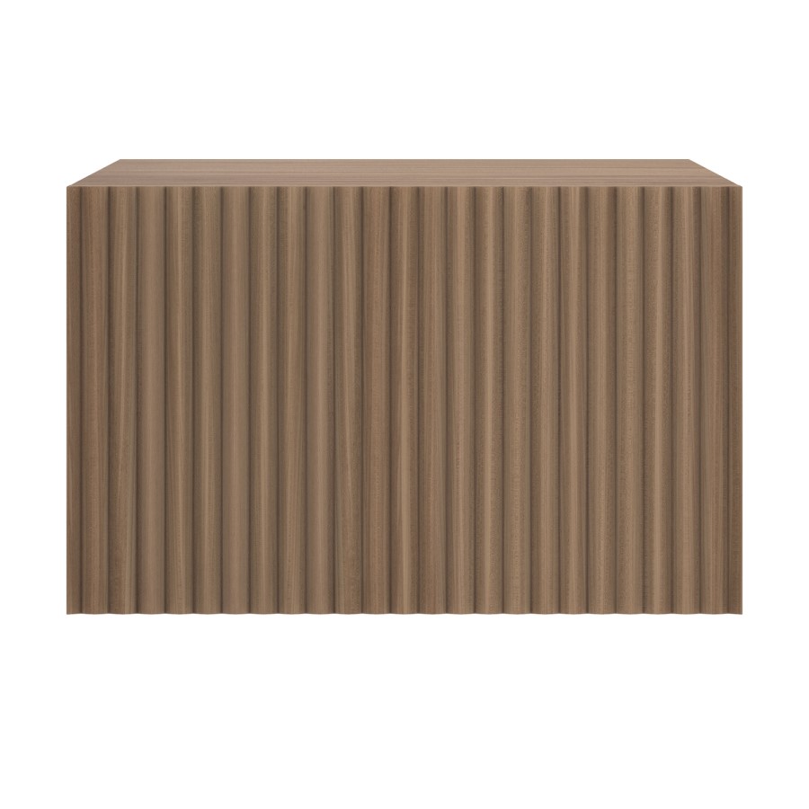 ALMOST PERFECT - Walnut Ribbed Tv Unit 60cm - Hazel