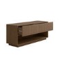 Small Walnut Ribbed TV Stand with Storage - TV's up to 55" - Hazel