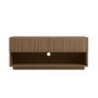 Small Walnut Ribbed TV Stand with Storage - TV's up to 55" - Hazel