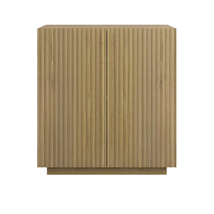 Small Oak Fluted Sideboard - Hazel