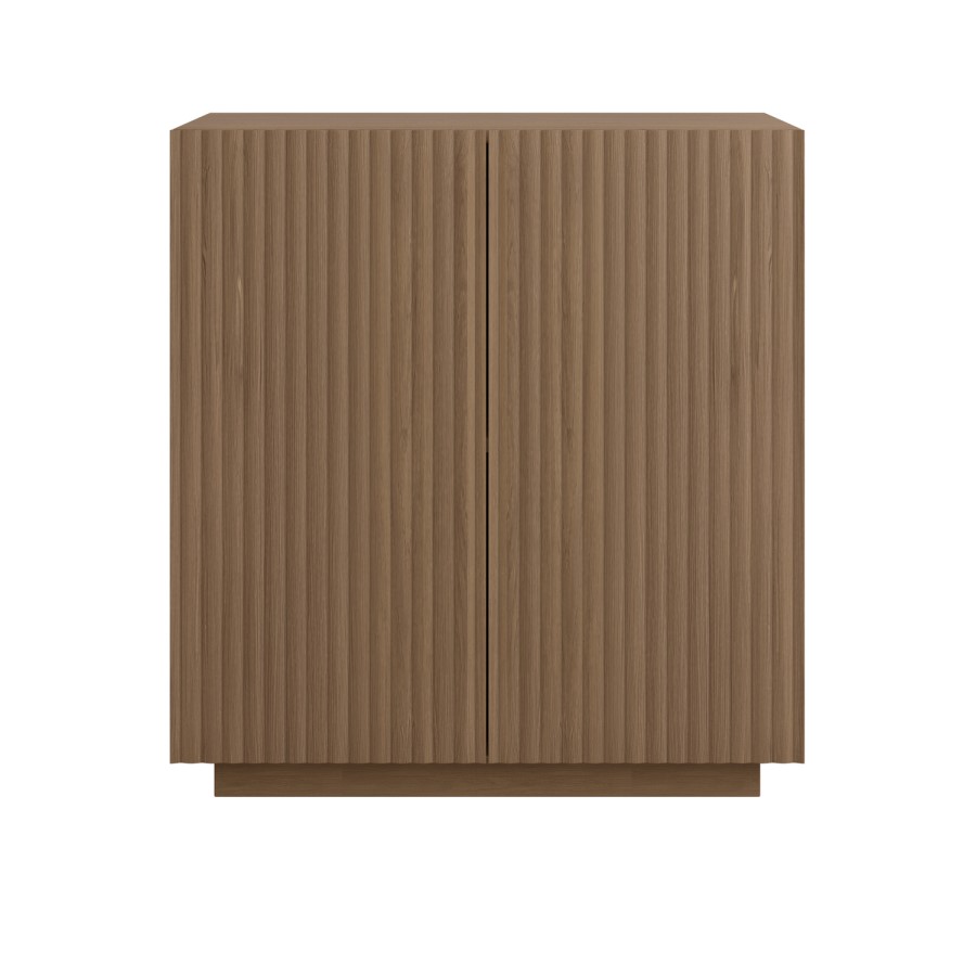 Small Walnut Fluted Sideboard - Hazel