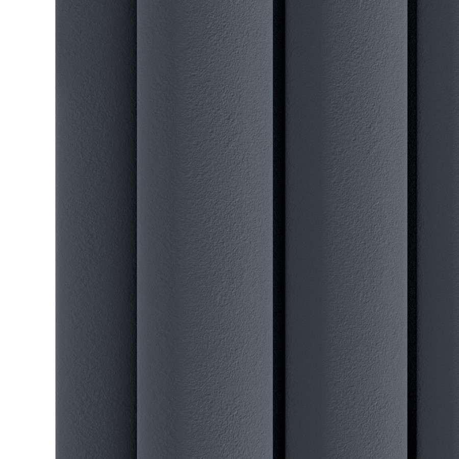 Sorrento Anthracite Horizontal Oval Designer Radiator 600x590mm Double Panel 2399 BTU