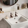 Brushed Bronze Basin Pillar Taps - Helston
