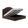 Chocolate Brown Velvet Super King Ottoman Bed - Henri 

