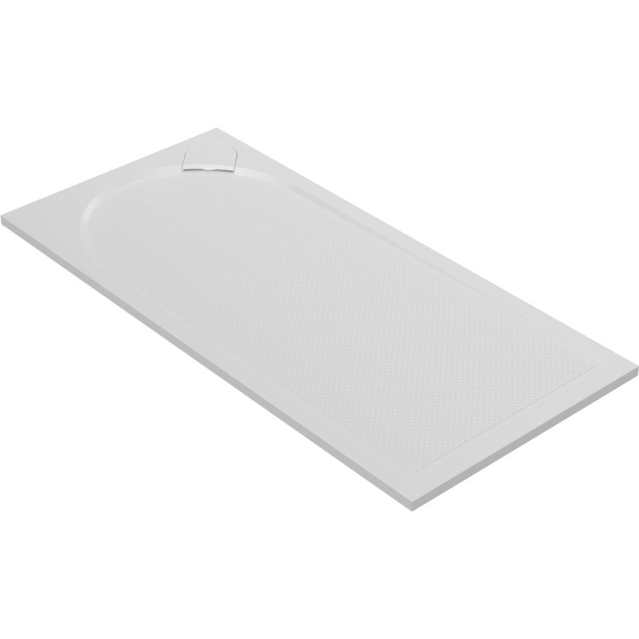 1400x800mm Rectangular Anti-Slip 30mm Slimline White Stone Resin with Gel Coat Mix Shower Tray – Hendra