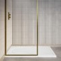 1400x800mm Rectangular Anti-Slip 30mm Slimline White Stone Resin with Gel Coat Mix Shower Tray – Hendra