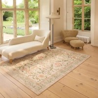 Washable Green and Orange Vintage Floral Rug - 275 x 185 cm - Country Paisley - Origins
