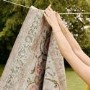 Washable Green and Orange Vintage Floral Rug - 275 x 185 cm - Country Paisley - Origins