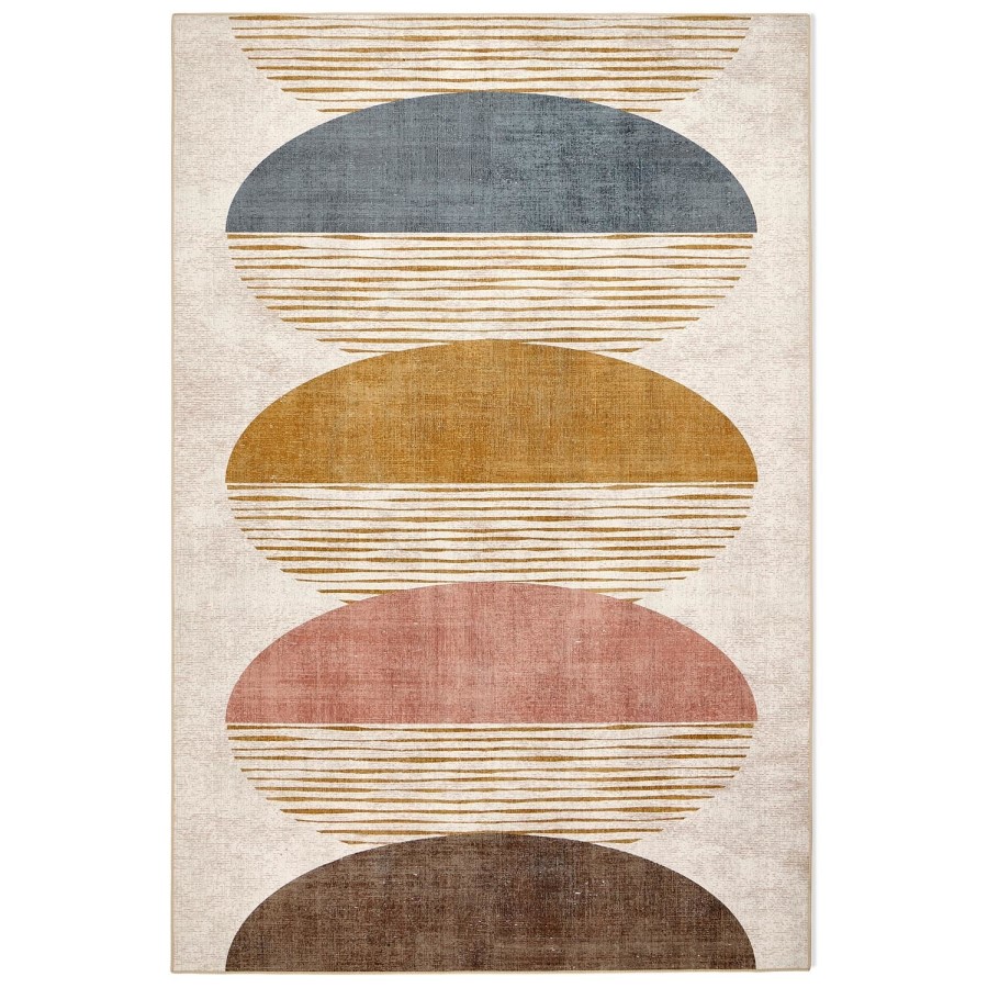 Washable Multi-Coloured Geometric Rug - 230 x 160 cm - Eclipse - Origins