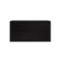 Wide Black Floating Bedside Table with Storage - Hiro