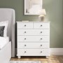 White 6 Drawer Chest of Drawers - Hampton