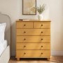Pine 6 Drawer Chest of Drawers - Hampton