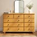Wide Pine Chest of 9 Drawer - Hampton