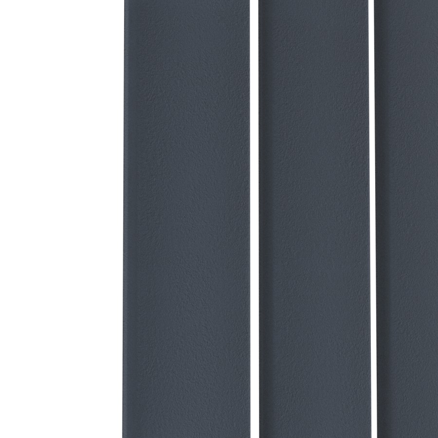 Riace Anthracite Horizontal Flat Designer Radiator 600x748mm Single Panel 1589 BTU
